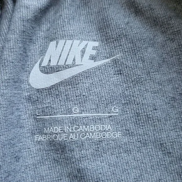 Nike Women Gray Gold Swoosh Just Do It Logo Lightweight Leg A See Legging Size L - Picture 7 of 14